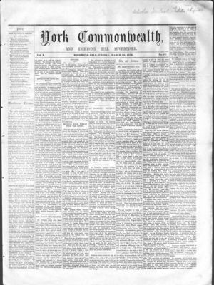 York Commonwealth, 25 Mar 1859