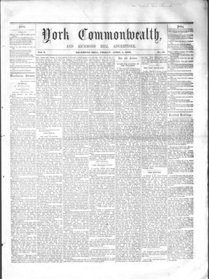 York Commonwealth, 1 Apr 1859