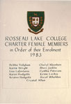 Rosseau Lake College Charter Female Members 1983