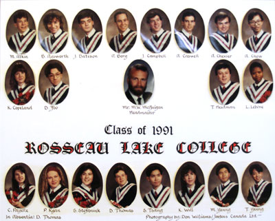 Class of 1991 Rosseau Lake College