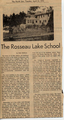 The Rosseau Lake School