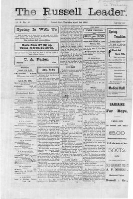 Russell Leader, 3 Apr 1902