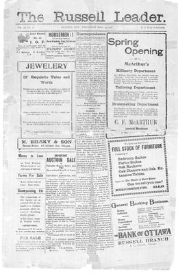 Russell Leader, 19 Mar 1908