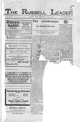 Russell Leader, 8 Jul 1909