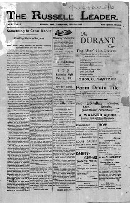 Russell Leader, 8 Feb 1923