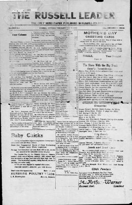 Russell Leader, 8 May 1930