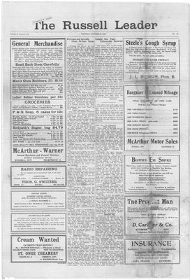 Russell Leader, 29 Oct 1936