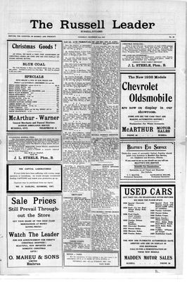 Russell Leader, 2 Dec 1937