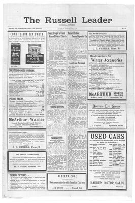 Russell Leader, 9 Dec 1937