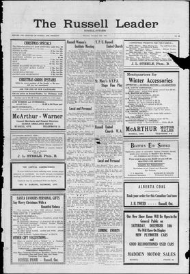 Russell Leader, 16 Dec 1937