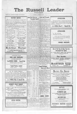 Russell Leader, 6 Jan 1938