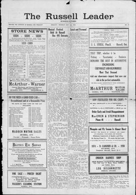 Russell Leader, 5 May 1938