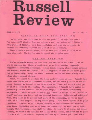 Russell Review, 4 Jun 1975