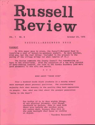 Russell Review, 23 Oct 1975