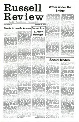 Russell Review, 2 Oct 1976