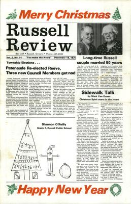 Russell Review, 18 Dec 1976