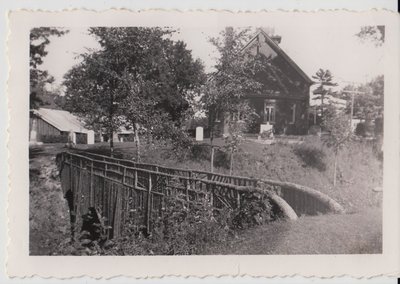 Rustic bridge - St. Paul's cemetery.