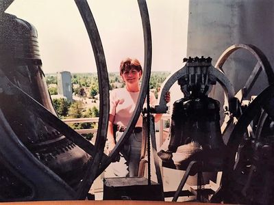 Photo prise du clocher de l’église dans les années 1980