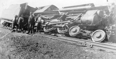 Le déraillement d'un train du New York Central près d'Embrun en 1927.