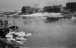 La crue des eaux de la rivière Castor en 1947 a emporté le pont du rang Saint-Jacques (Embrun).