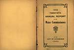 1918 Twentieth Annual Report of the Water Commissioners of the City of Kitchener, Canada