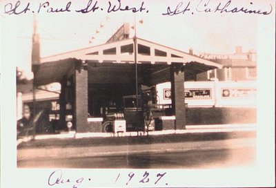 Gas station at the corner of St. Paul Street and St. Paul Street West.