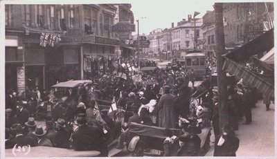 A victory celebration on St. Paul Street