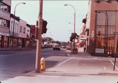 St. Paul Street, looking west at the corner of Queen Street