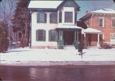 The Voisard home at the corner of Church and Wellington Streets.