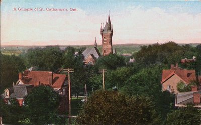 An Aerial View of St. Catharines showing St. Thomas Church Steeple