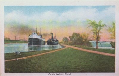 Souvenir view of St. Catharines & Port Dalhousie: On the Welland Canal