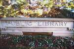 The Old "Public Library" Stone Sign