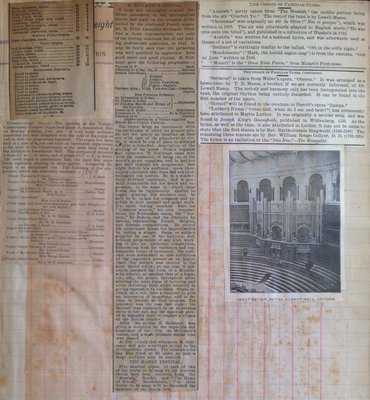 Teresa Vanderburgh's Musical Scrapbook #1 - Newspaper Clippings