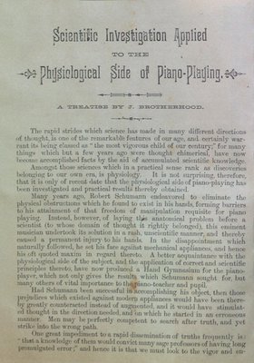 Teresa Vanderburgh's Musical Scrapbook #1 - Pamphlet: Anatomical Details Involved in Piano-Playing