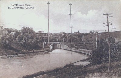 The Two Tallest Cement Poles and Lock 3 of the Old Canal