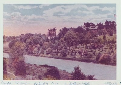 The Old Welland Canal with Ridley College in the distance