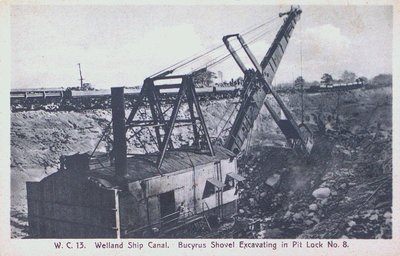 Excavating the Pit for Lock Eight of the Fourth Welland Canal