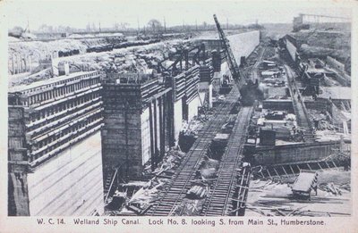 Lock Eight Under Construction on the Fourth Welland Canal