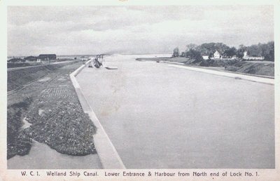 Entrance and Harbour of Lock One on the Welland Ship Canal