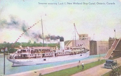 A Steamer Entering Lock One on the Welland Ship Canal