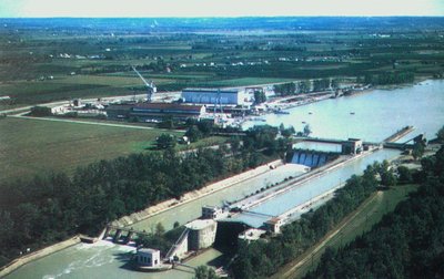 A Bird's Eye View of Lock One on the Welland Ship Canal