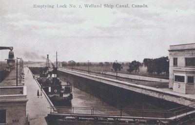 Emptying Lock Two on the Welland Ship Canal