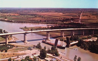 The Garden City Skyway and the Welland Ship Canal