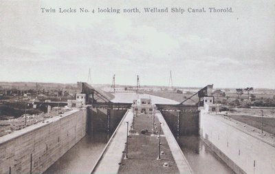 The Twin Flight Lock # 4 on the Welland Ship Canal