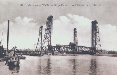 Lift Bridges over the Welland Ship Canal in Port Colborne