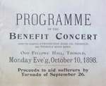 Teresa Vanderburgh's Musical Scrapbook #1 - Benefit Concert Program for September 26 Tornado Sufferers