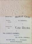 Teresa Vanderburgh's Musical Scrapbook #1 - Musical Circle of St. Catharines Admission Program for a Cello Recital
