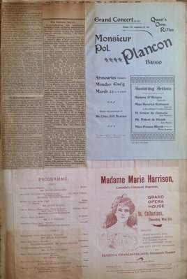 Teresa Vanderburgh's Musical Scrapbook #1 - Musical Programs and Newspaper Clippings