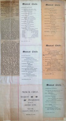 Teresa Vanderburgh's Musical Scrapbook #1 - Musical Circle Programs and Several Newspaper Clippings