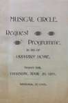 Teresa Vanderburgh's Musical Scrapbook #1 - Program for a Concert arranged by the Musical Circle